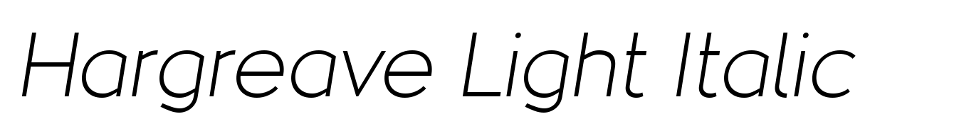 Hargreave Light Italic